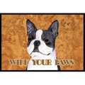 Jensendistributionservices 24 X 36 In. Boston Terrier Wipe Your Paws Indoor Or Outdoor Mat MI2553960